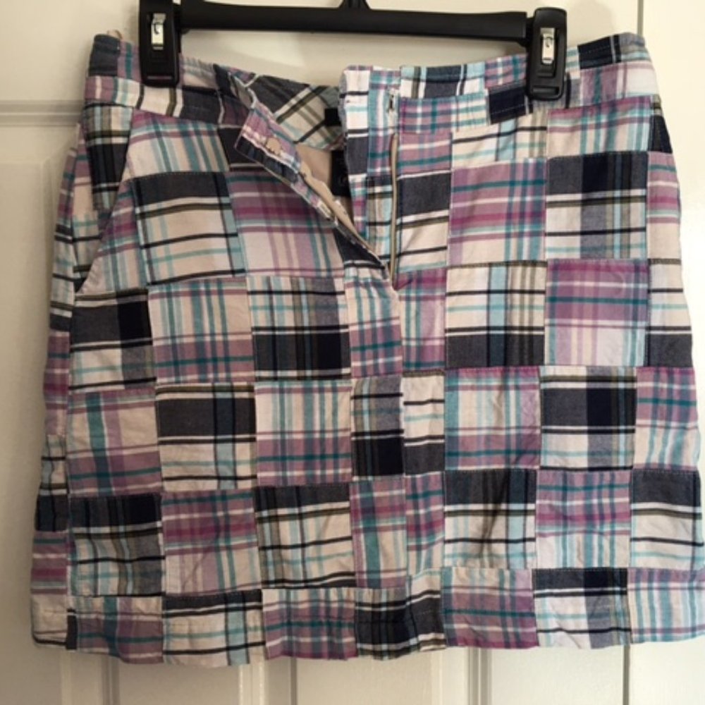 Izod Patchwork Cotton Golf Skort Sz 4